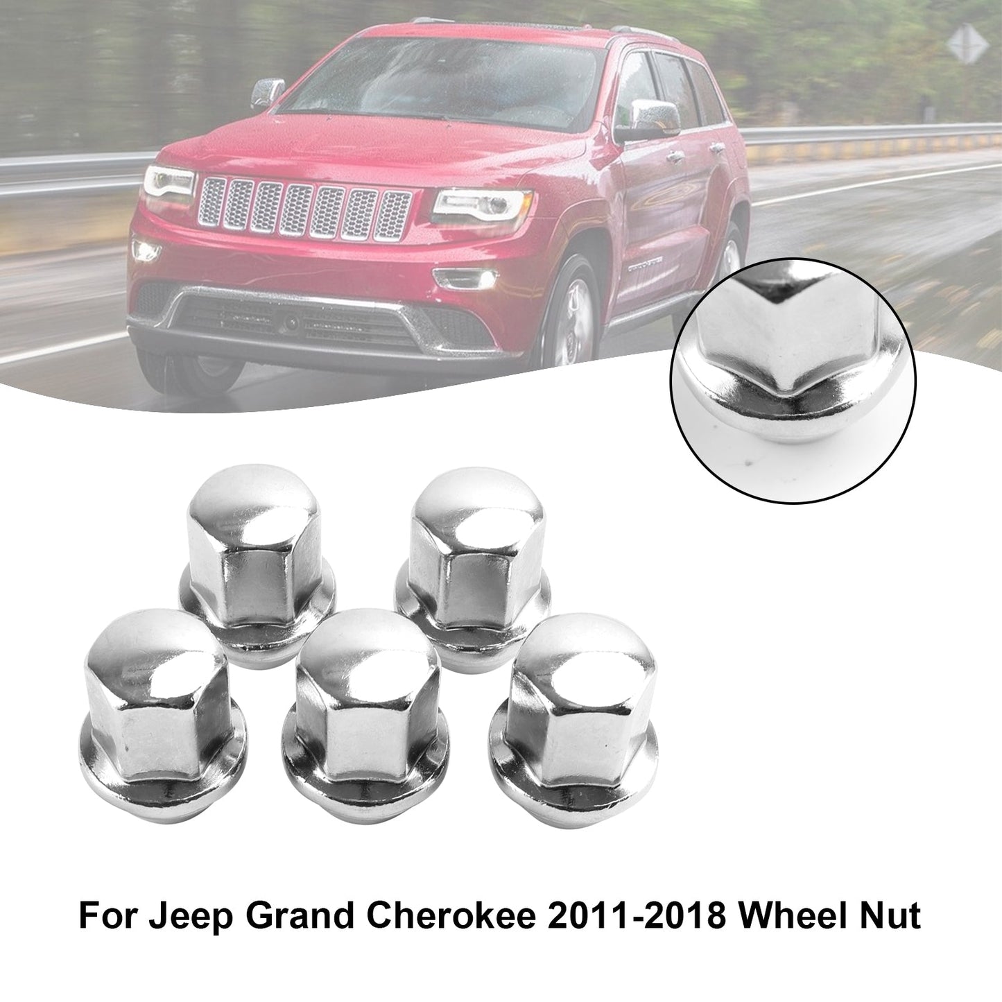 Dadi da 5 pezzi adatti per Ram 1500 per Jeep Grand Cherokee Wrangler 2012-2018 14x1.5