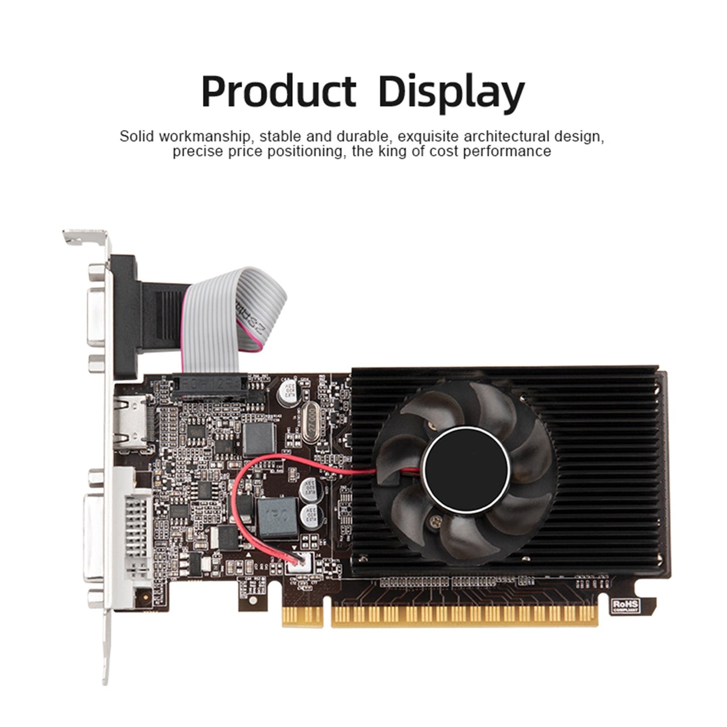 GT610 Scheda grafica indipendente da 1 GB Computer VGA con memoria DDR3 a telaio piccolo