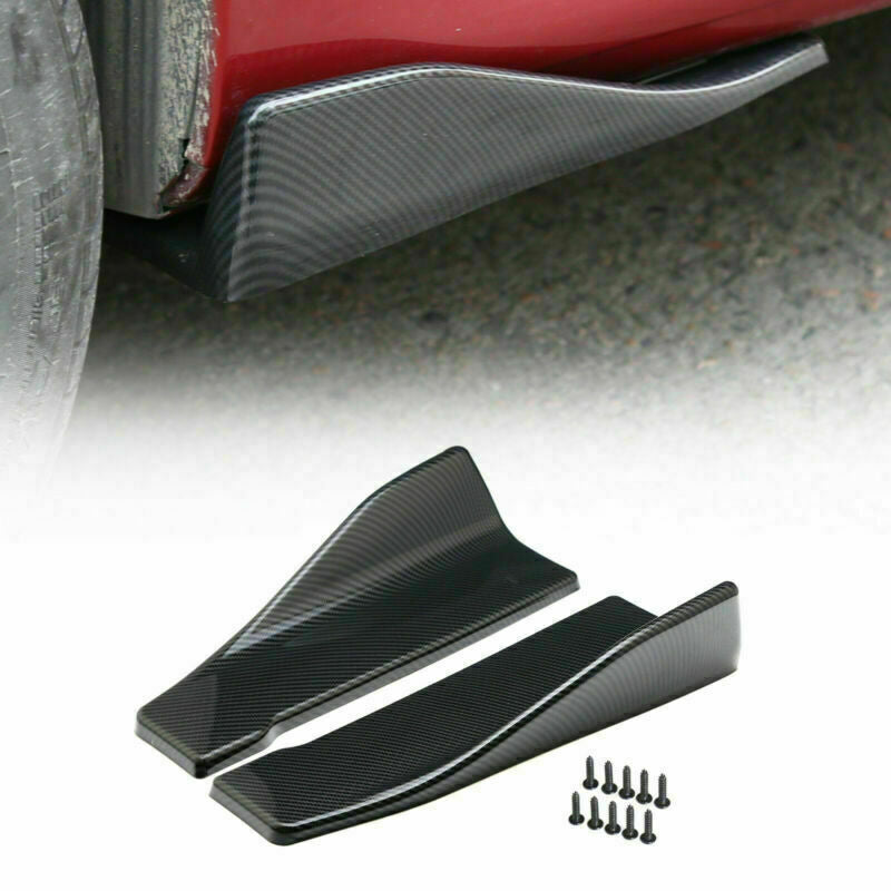 2 pezzi 35 cm gonna spoiler estensione labbro posteriore splitter a bilanciere alette ali in fibra di carbonio aspetto generico