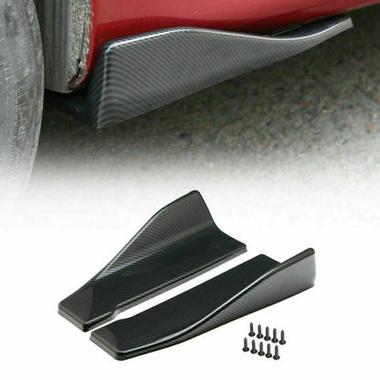 2 pezzi 35 cm gonna spoiler estensione labbro posteriore splitter a bilanciere alette ali in fibra di carbonio aspetto generico