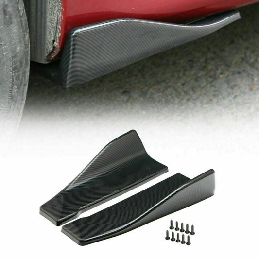 2 pezzi 35 cm gonna spoiler estensione labbro posteriore splitter a bilanciere alette ali in fibra di carbonio aspetto generico