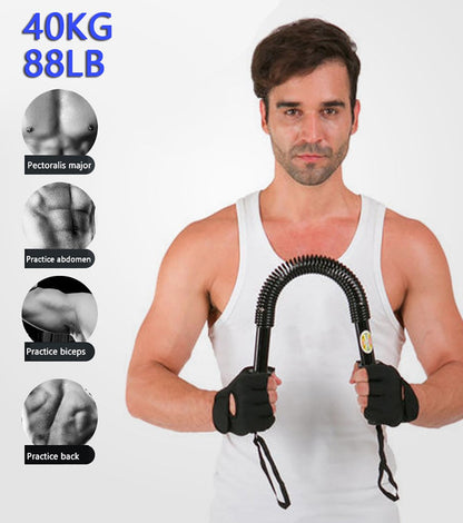 Heavy Duty Spring Chest Power Bar Twister Parte superiore del corpo Allenamento della forza delle braccia 40 kg