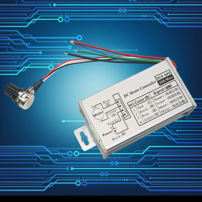 12V 24V Max 20A PWM Interruttore del controller di controllo della velocità variabile continua del motore CC