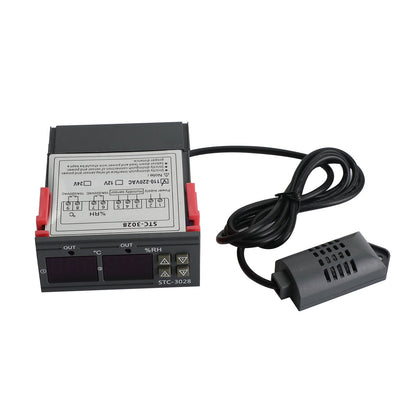 STC-3028 Termostato regolatore di temperatura e umidità digitale a doppio display + sonda