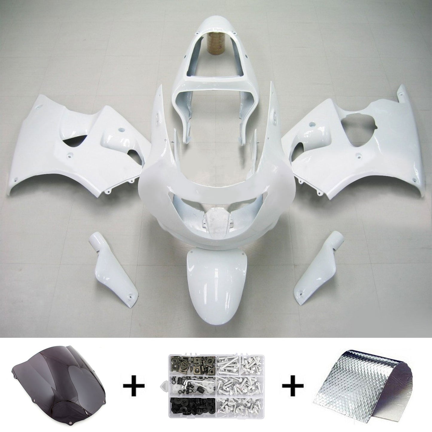 Amotopart Kawasaki ZX6R 1998-1999 bianco