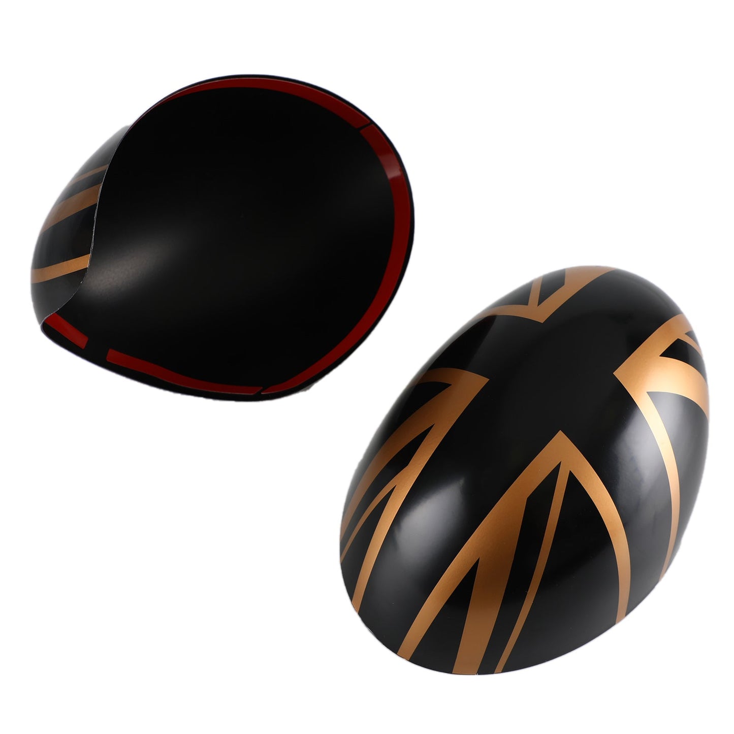 2 copri specchietti con bandiera britannica Union Jack per MINI Cooper R55 R56 R57 nero/oro