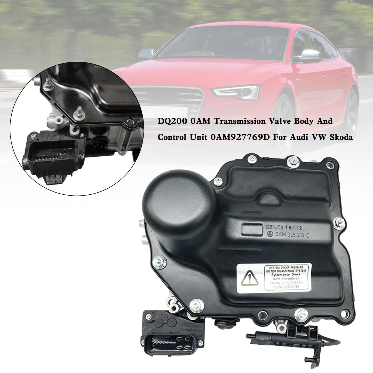 2007-2010 Volkswagen Golf / Golf Plus Polo DQ200 0AM Corpo valvola di trasmissione e unità di controllo 0AM927769D