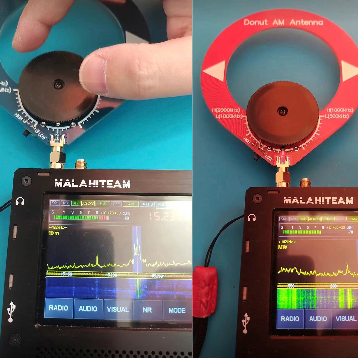 Donut AM MW/SW HF Antenna Mini Loop Antenna per ricevitore Malahiteam DSP DSP2