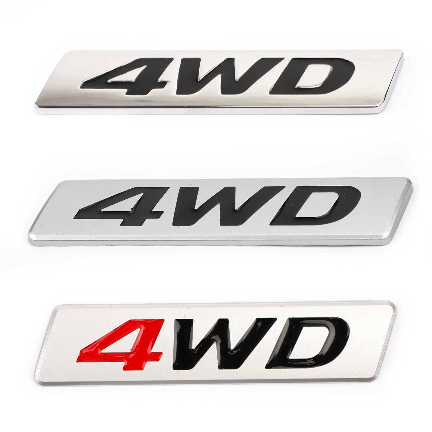 New Metal 4WD Emblem Car Fender Trunk Portellone Distintivo Decalcomanie Adesivo 4WD 4X4 SUV Generico