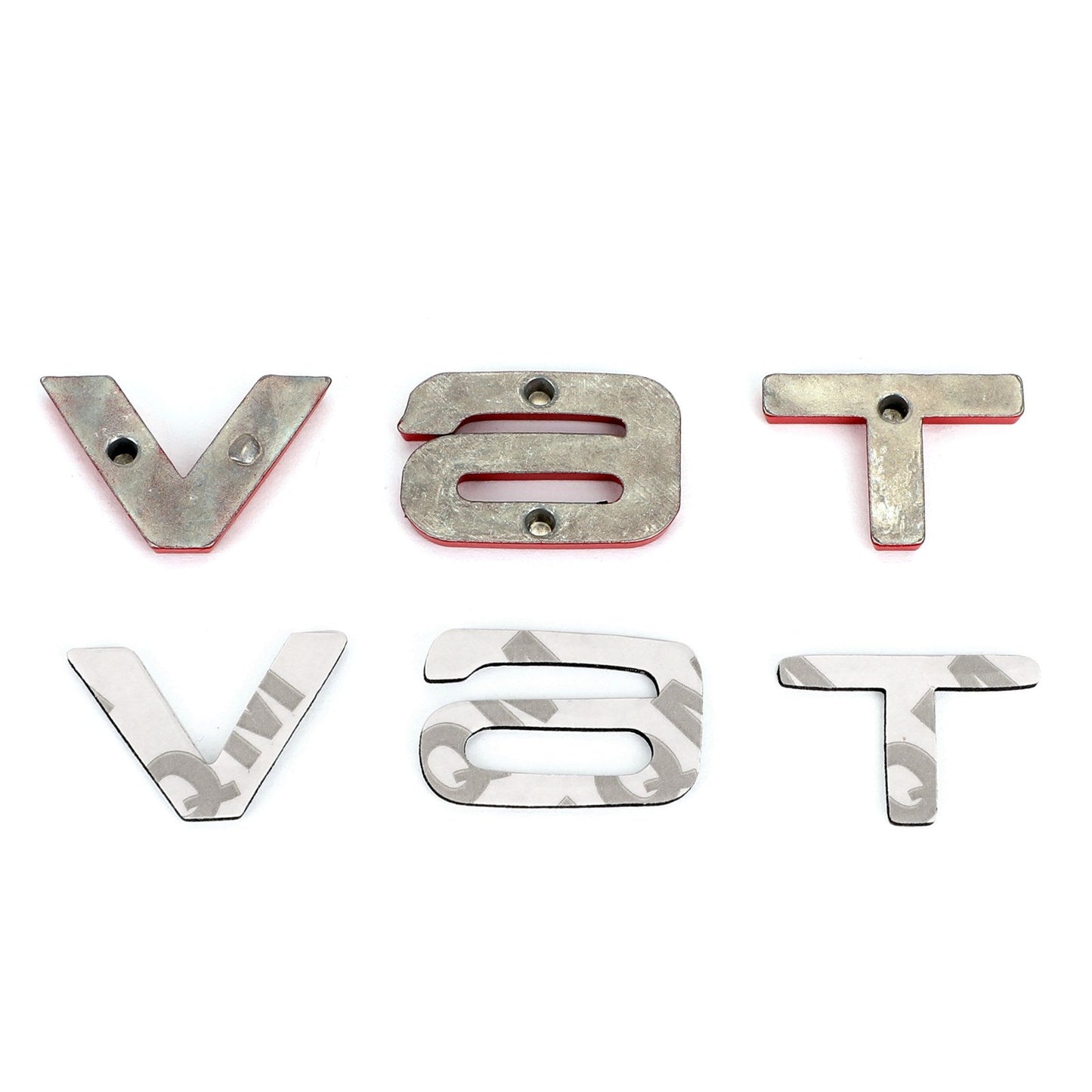 Distintivo dell&#39;emblema V6T adatto per AUDI A1 A3 A4 A5 A6 A7 Q3 Q5 Q7 S6 S7 S8 S4 SQ5 rosso generico