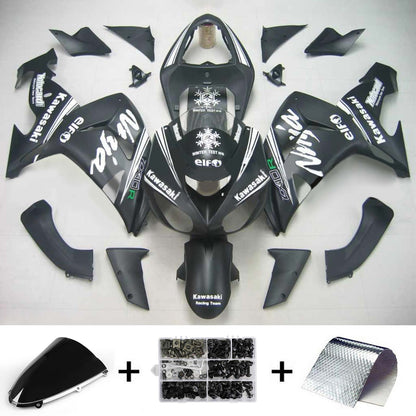 Amotopart Kawasaki ZX10R 2006-2007 Black with Wei? EM Logo Kit