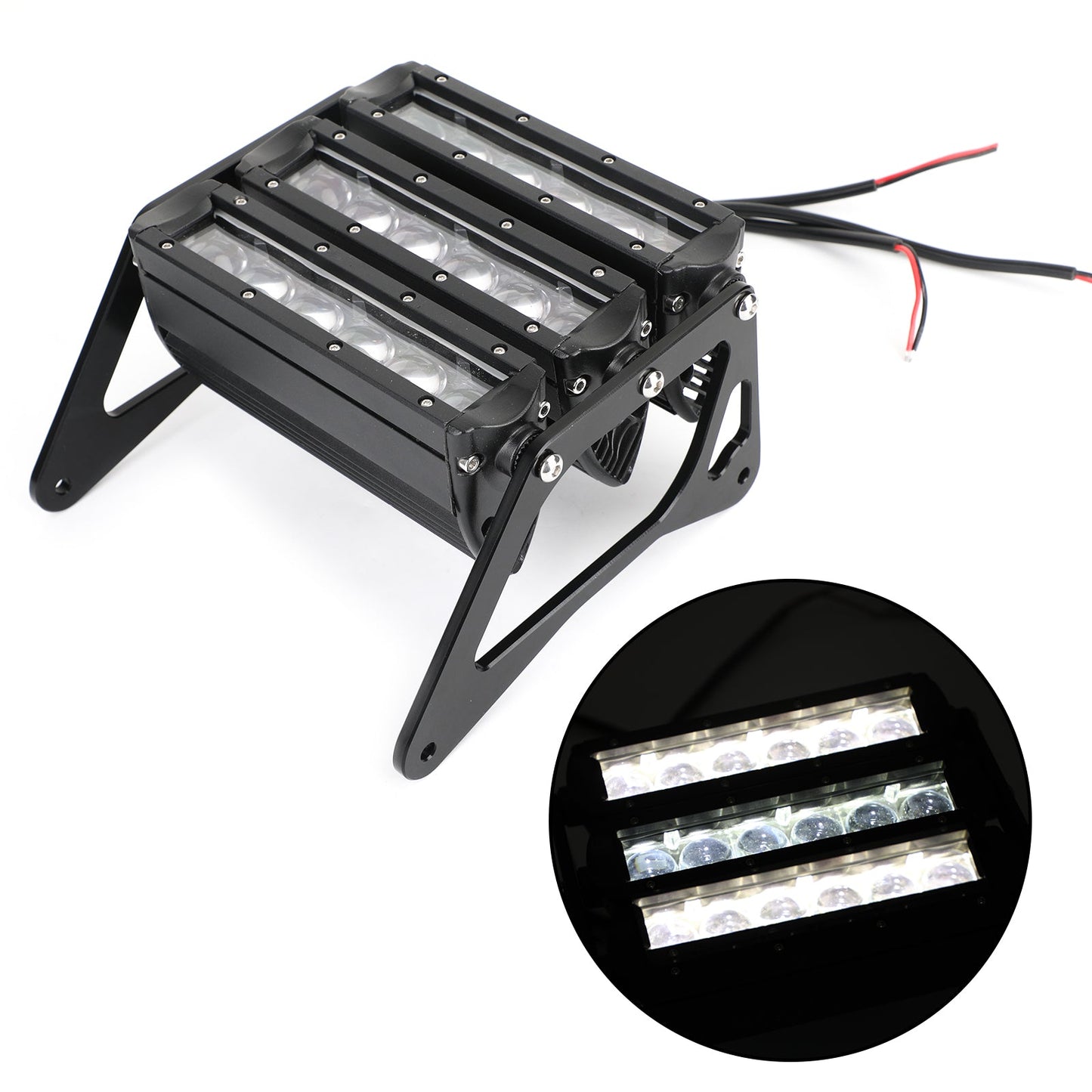 Faro anteriore a LED modificato a 3 file per Honda MSX125/SF Grom 125 2013-2019