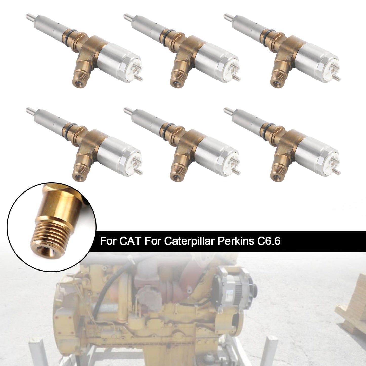 6PS Iniettori di carburante 2645A749 Fit Caterpillar Perkins C6.6 Fit CAT 320-0690