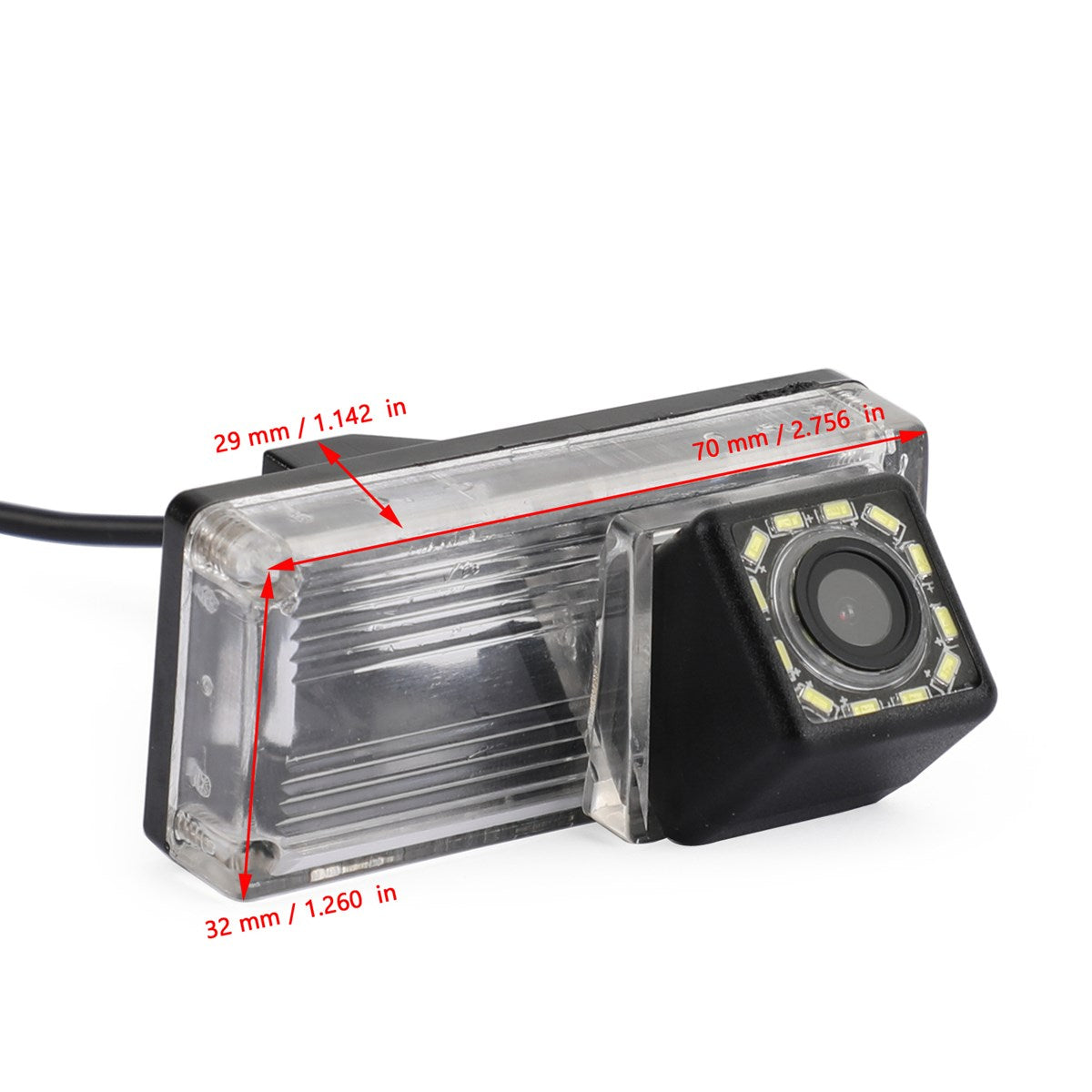 Telecamera di retromarcia 12LED adatta per Toyota Land Cruiser serie 70/100/200