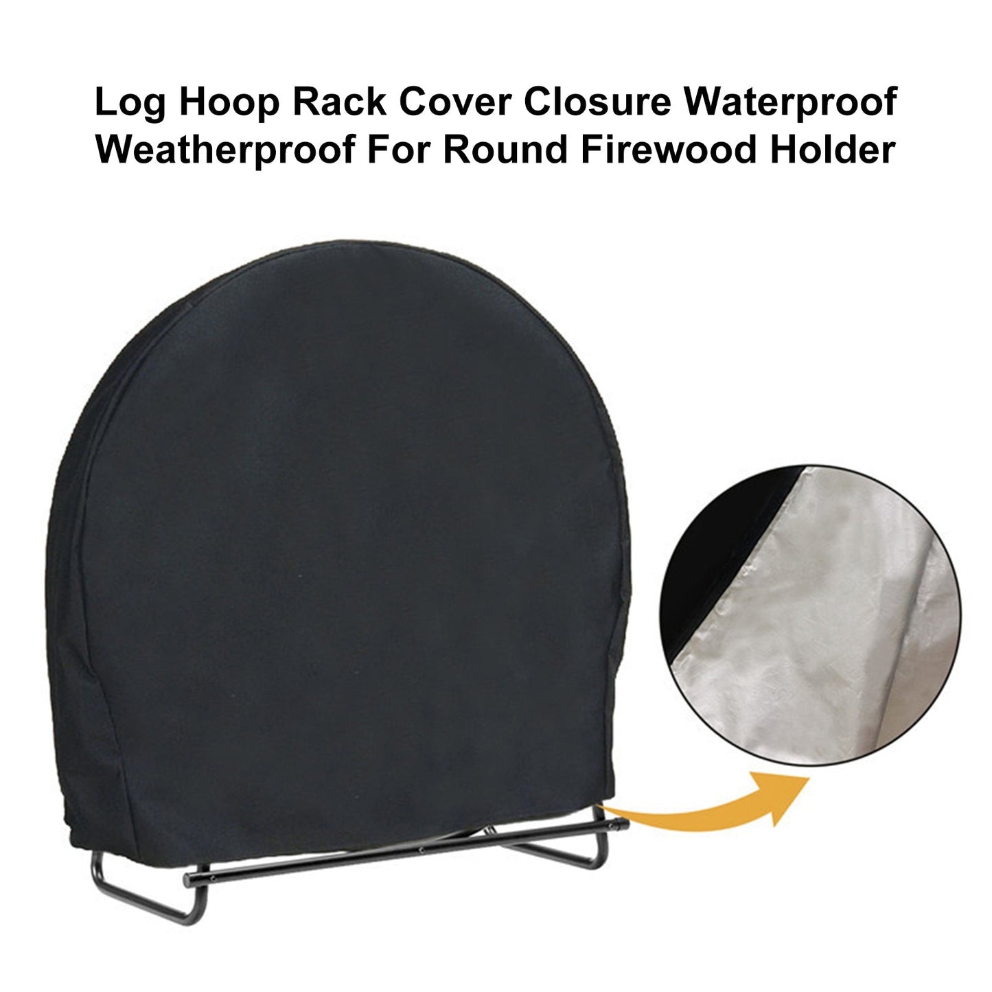 Log Hoop Rack Cover Chiusura impermeabile resistente alle intemperie per porta legna da ardere rotondo