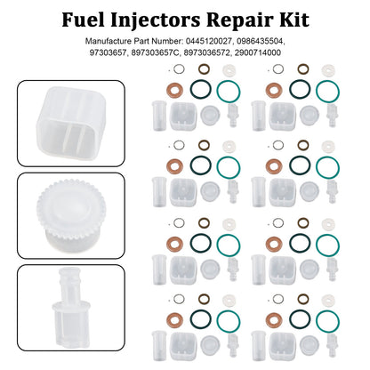 Kit di riparazione iniettore carburante 8 pezzi adatto a Chevy Fit GMC Duramax 6.6L 2004-2005 Diesel