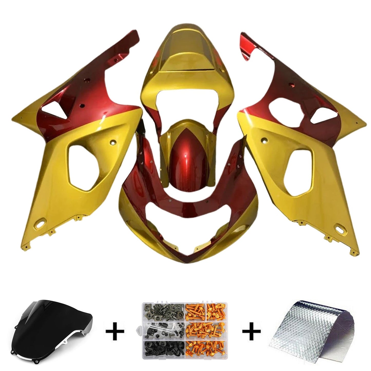 Amotopart Suzuki GSXR1000 2000-2002 K1 K2 Kit carena Carrozzeria Plastica ABS