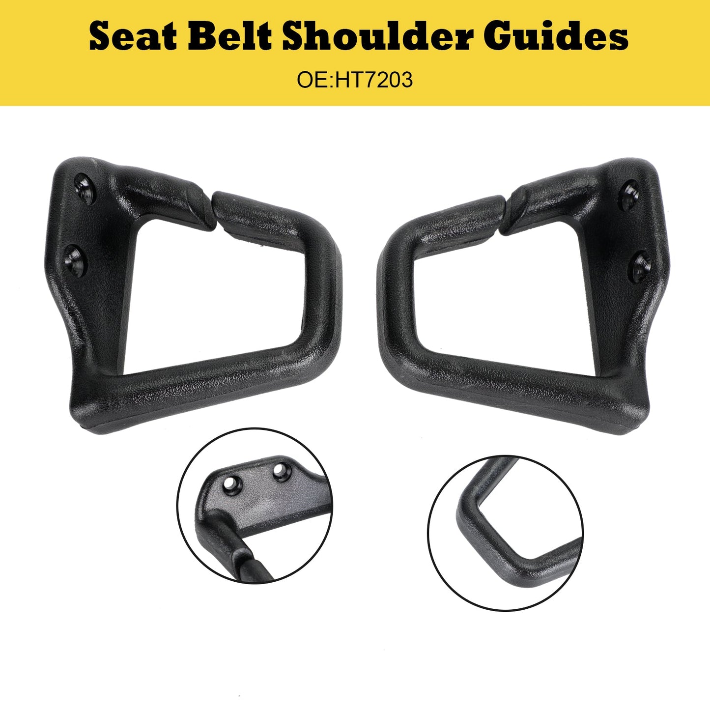 Guide per le spalle della cintura di sicurezza nere per Camaro Firebird Convertible generico 1993-2002