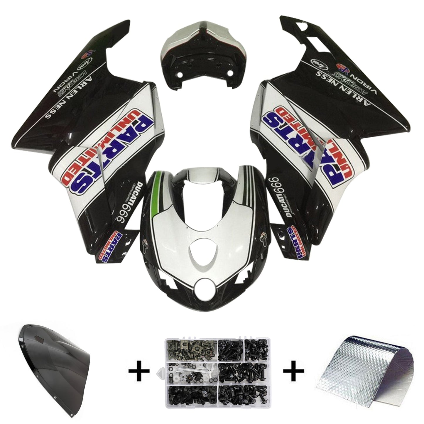 Amotopart Ducati 999 749 2005 2006 Carena Kit Carrozzeria ABS