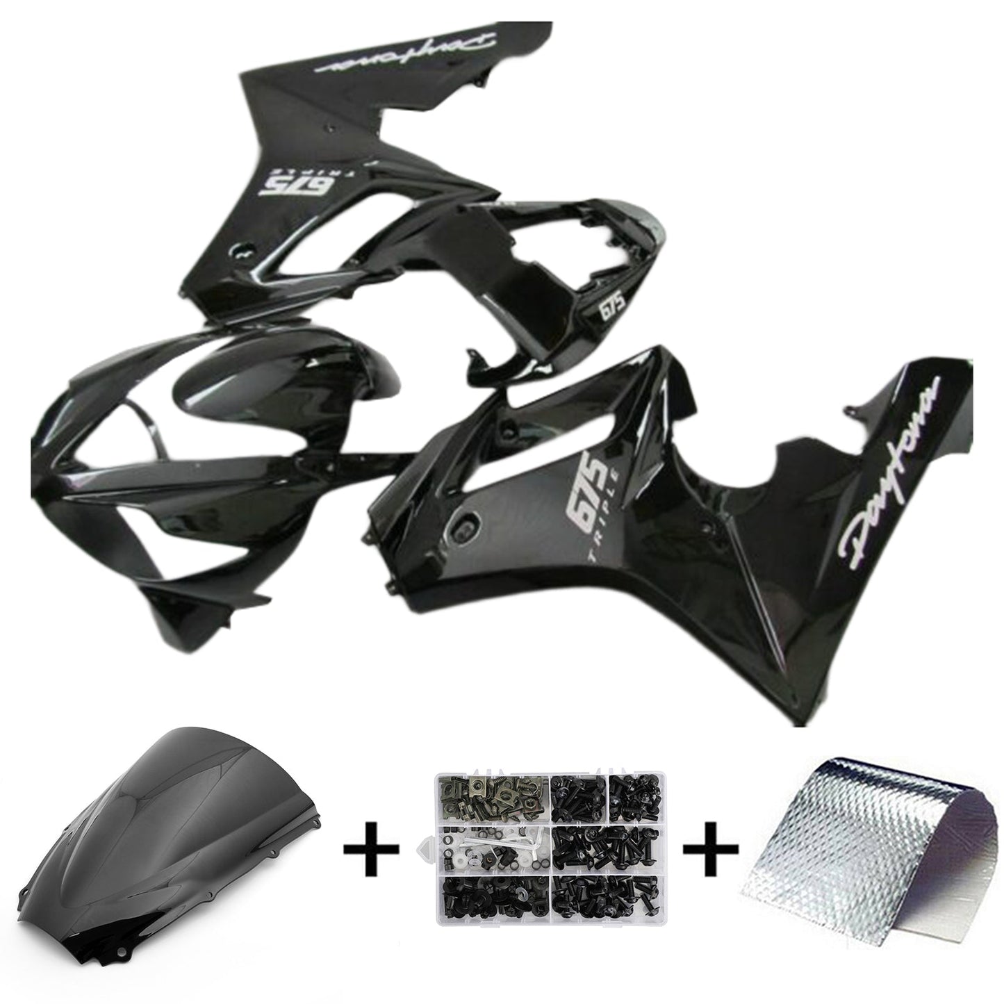 Amotopart Kit Carena Triumph Daytona 675 2006-2008 Carrozzeria Plastica ABS