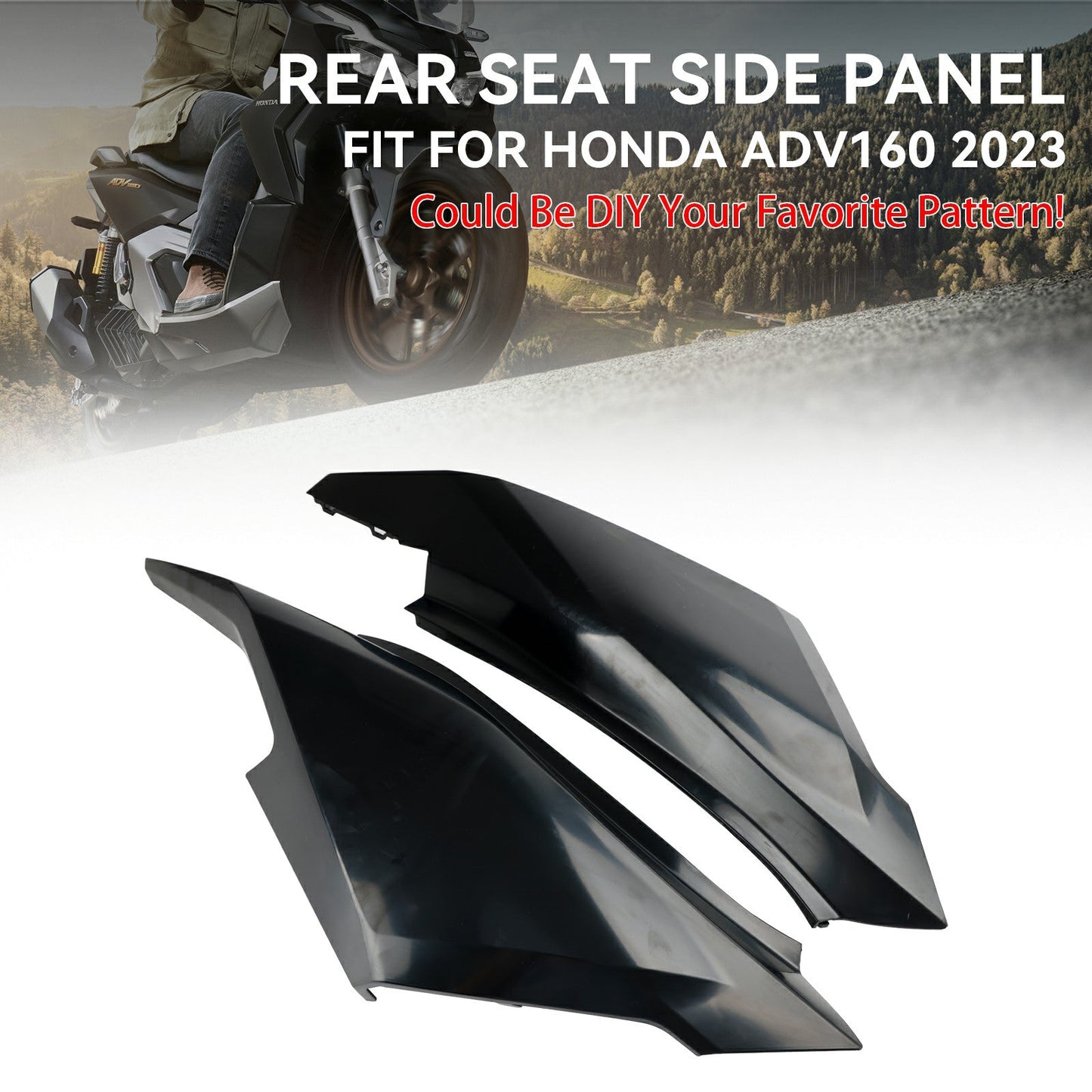 Honda ADV 160 2023-2024 Carrozzeria Carena Stampaggio ad iniezione ABS Non verniciato