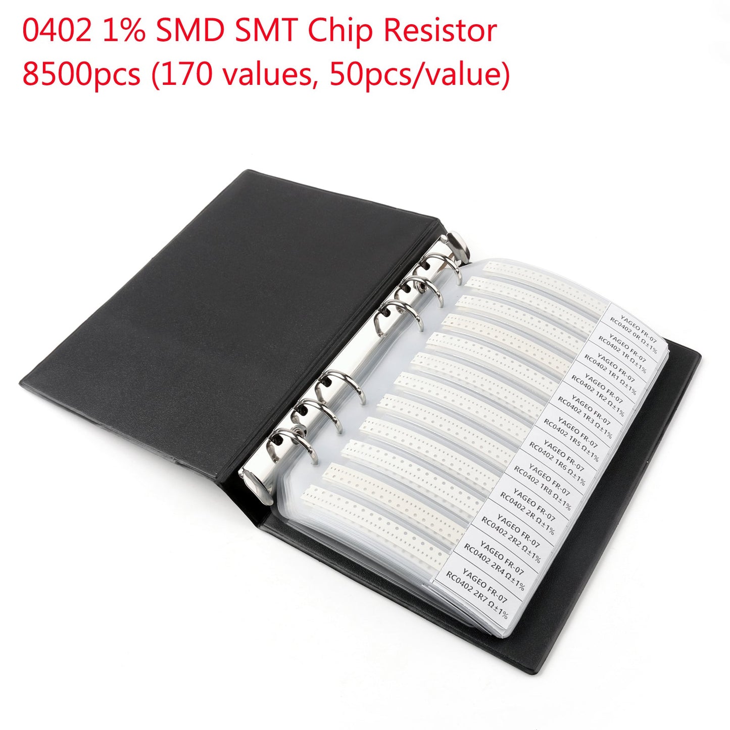 8500 PZ 0402 1% SMD Chip Resistore SMT 170 Valori Campione Kit YAGEO FAI DA TE