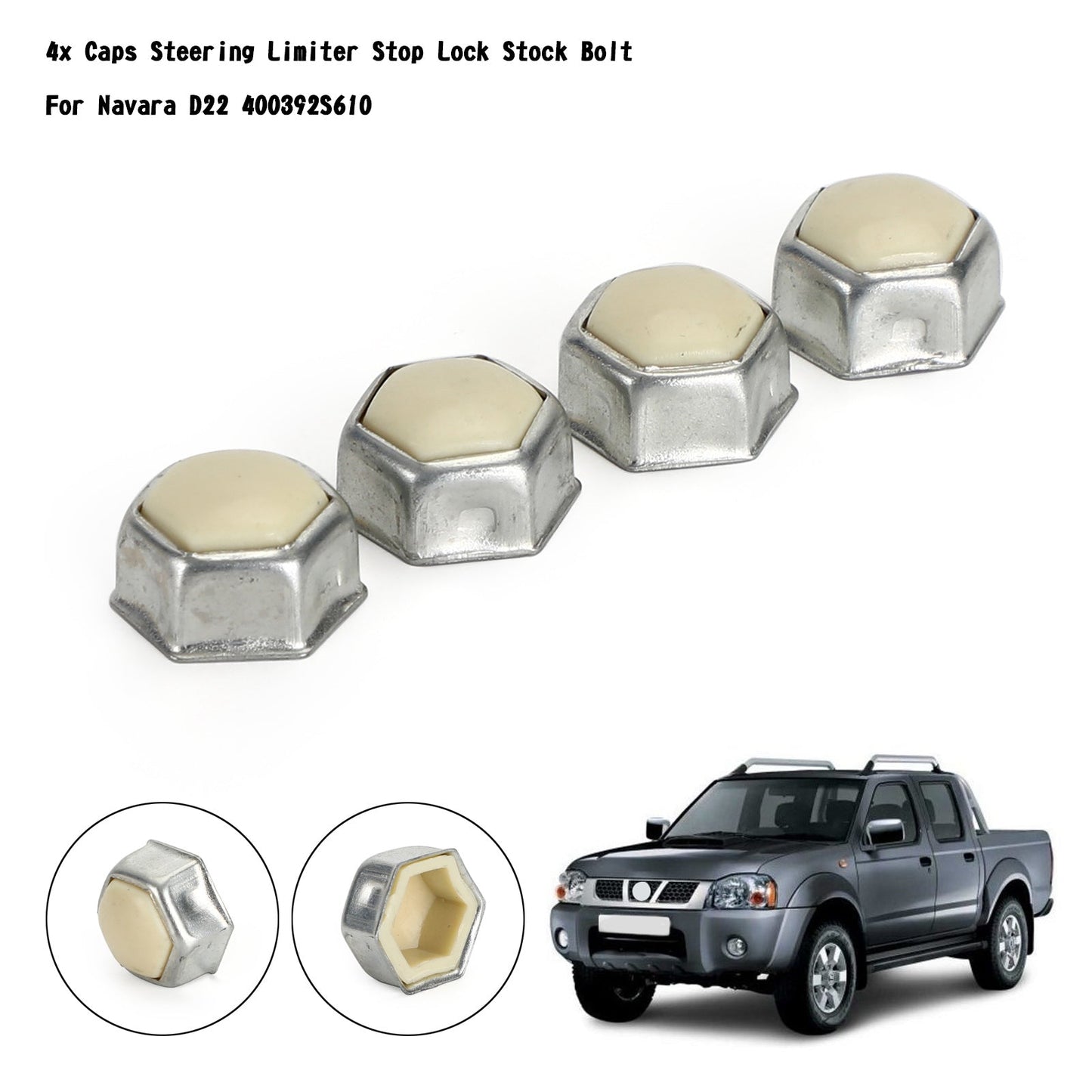 Navara D22 400392S610 4x Tappi Limitatore Sterzo Stop Lock Bullone di serie NCAPR20
