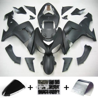 Amotopart Kawasaki ZX10R 2006-2007 Kit di rivestimento nero Mattes