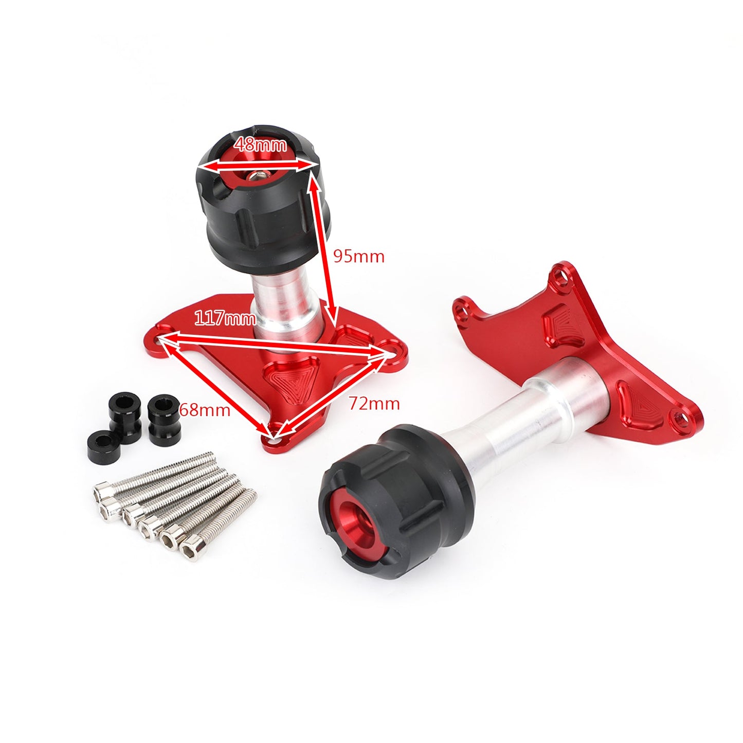 KIT TAMPONI PARATELAIO DEFENDER NERO per Honda MSX125 MSX125SF Grom 2013-2020