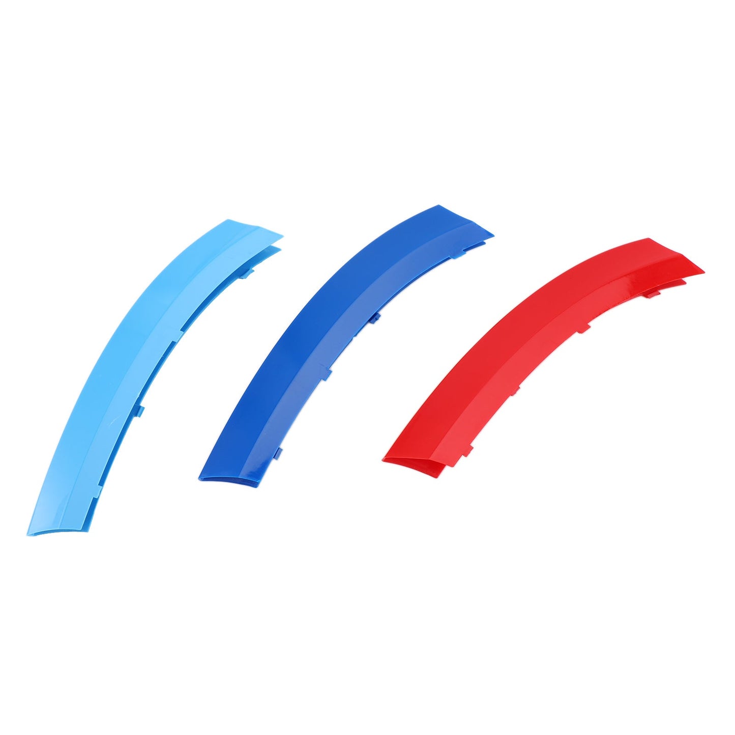 Strisce di copertura della griglia della griglia anteriore tricolore Clip Trim per BMW X5 2008-2013 Generico