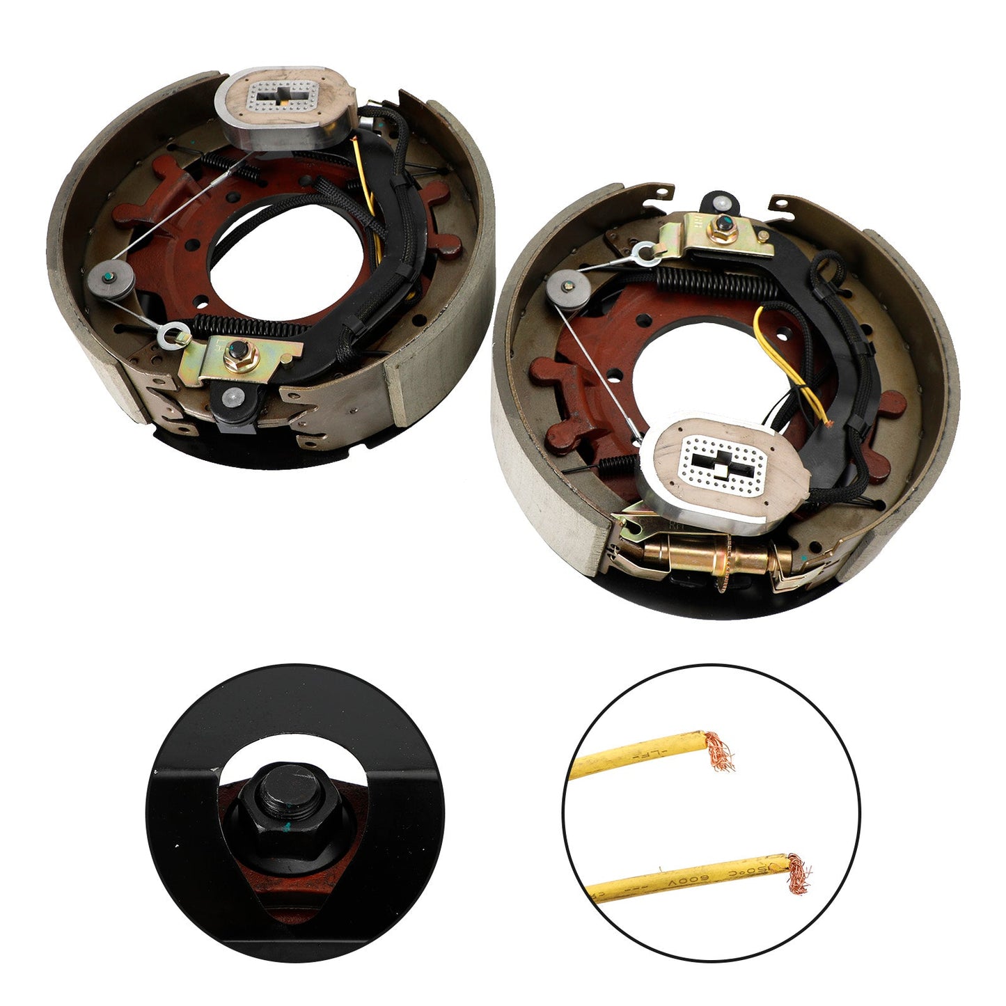 Kit freno rimorchio elettrico con scudi-regolazione automatica-12-1/4"-mano sinistra/destra-10K