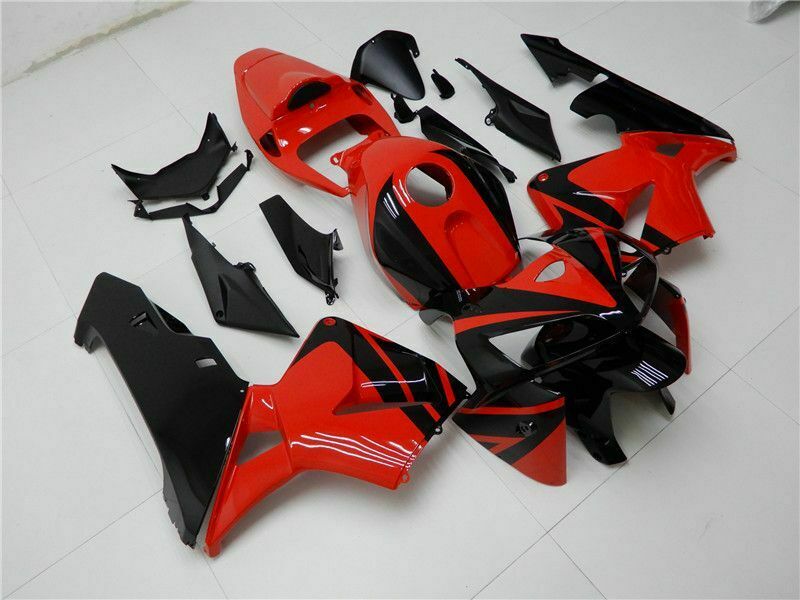 Amotopart 2005-2006 CBR600rr Honda Cladding Black Red Kit