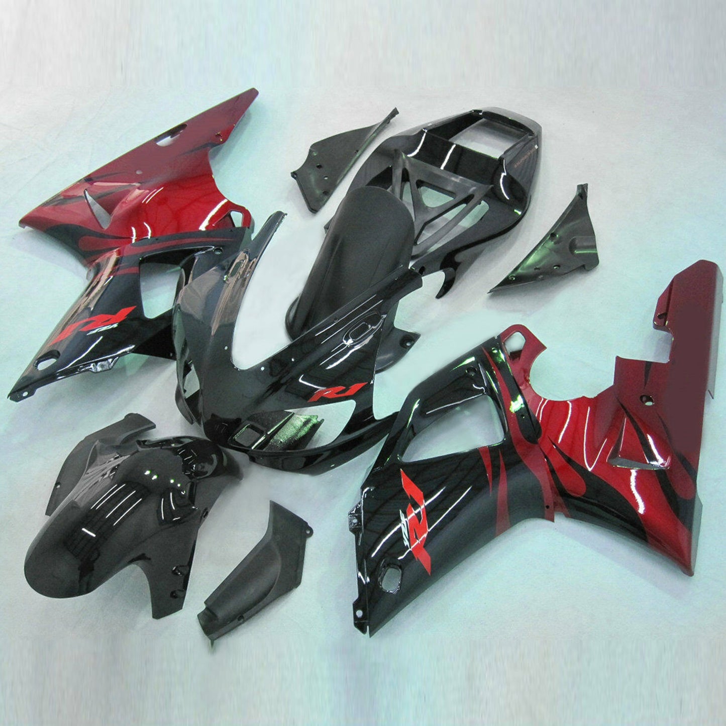 Kit carenatura adatto per YAMAHA YZF R1 1998-1999 nero generico