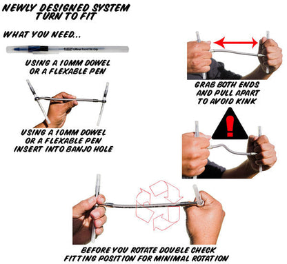 70cm/28 Tubo Flessibile Olio Freno Moto Raccordo Banjo Estremità Girevole Generico