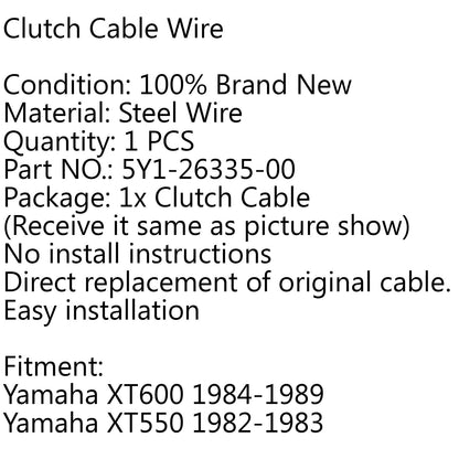 Nuova sostituzione del cavo della frizione per Yamaha XT600 1984-1989 XT550 1982-1983 generico