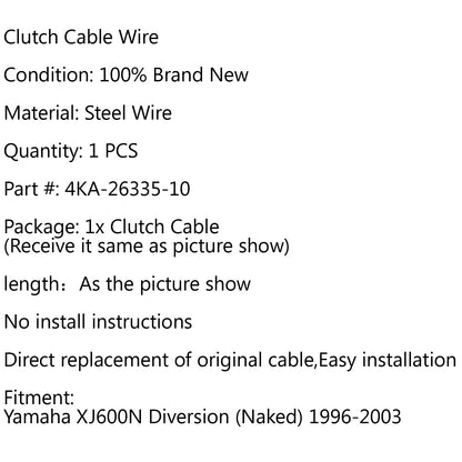Sostituzione cavo frizione 4KA-26335-10 per Yamaha XJ600N Diversion (Naked) 96-03 generico