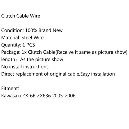 Sostituzione cavo frizione in acciaio per Kawasaki ZX-6R ZX636 2005-2006 Generico