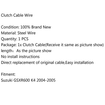 Filo di ricambio per cavo frizione in acciaio per Suzuki GSXR600 K4 2004-2005 Generico