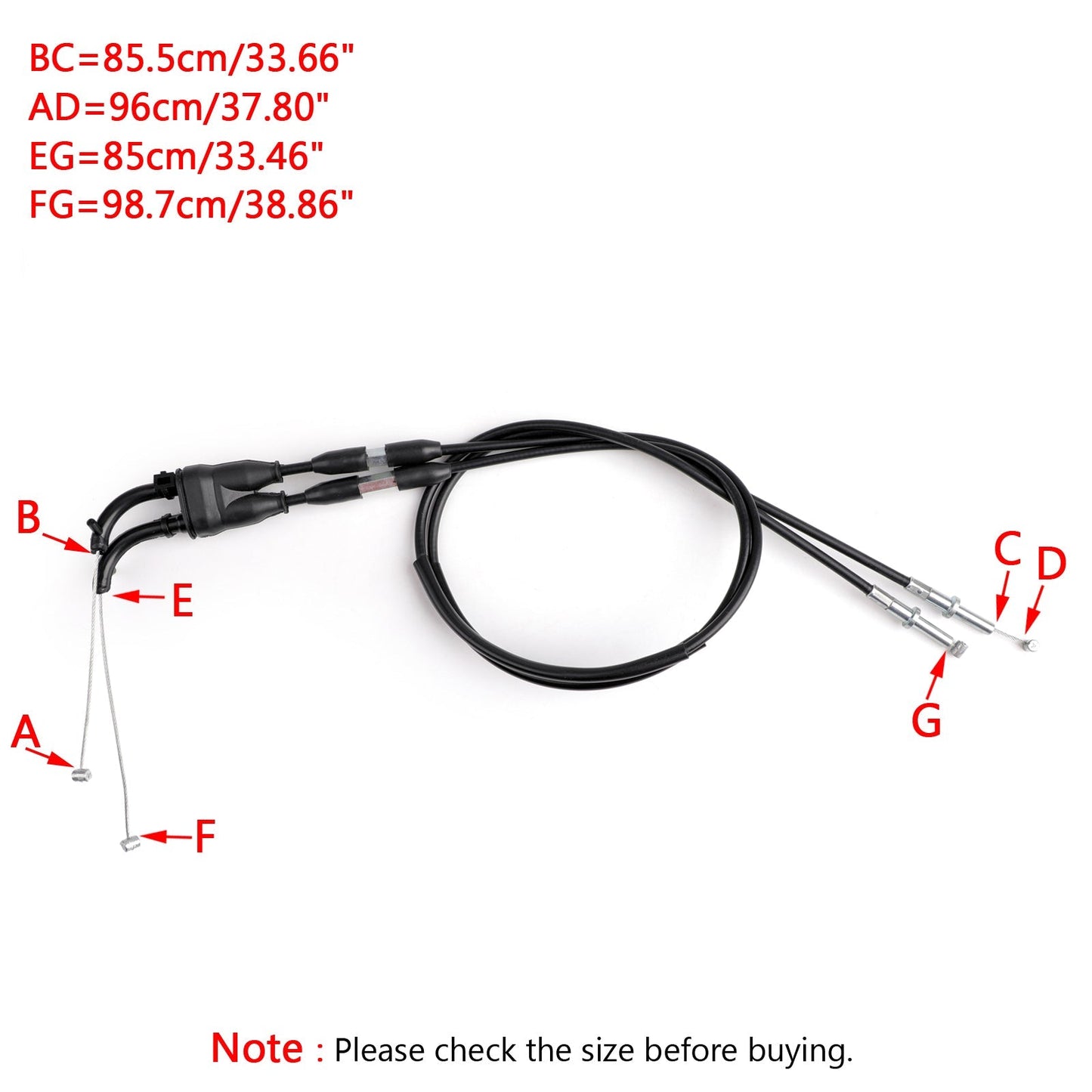 54012-0277 cavo acceleratore filo linea per Kawasaki ZX600 Ninja ZX-6R 2009-2017 generico