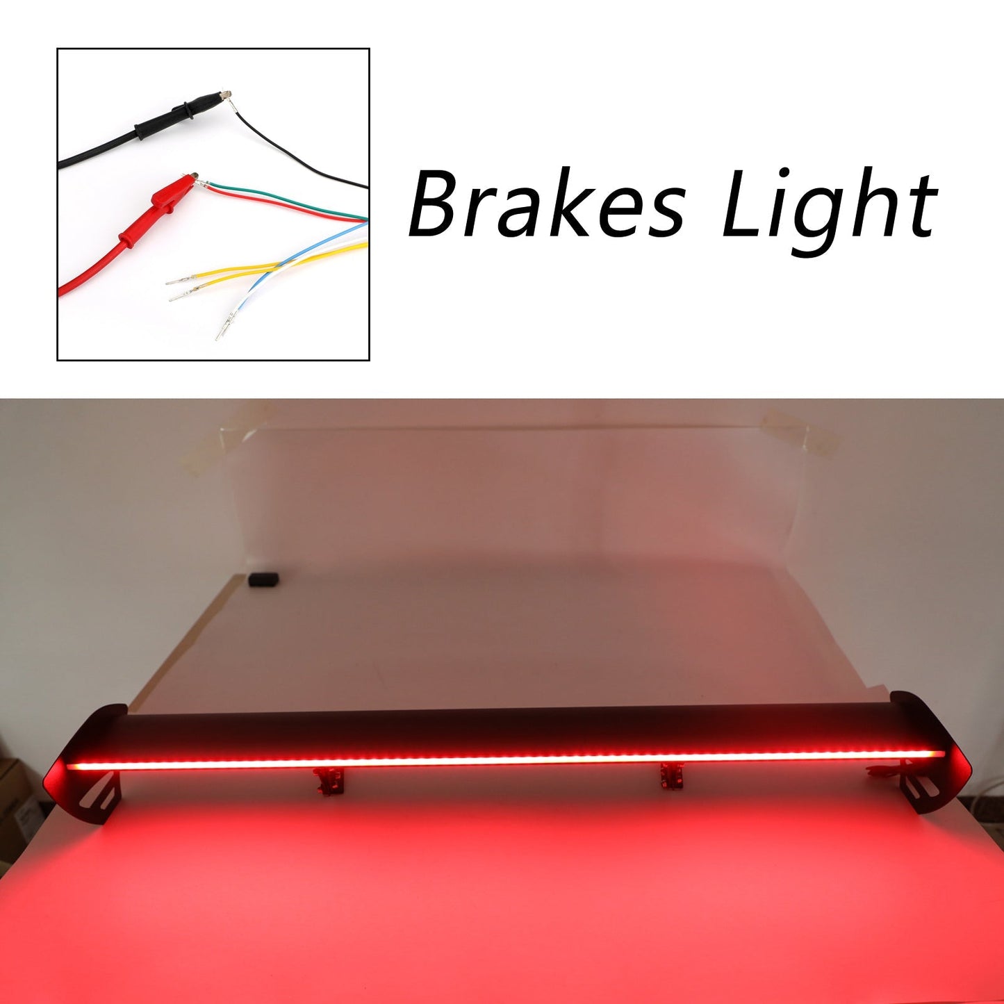 Universal Sedan Spoiler posteriore regolabile in alluminio con alettone da corsa con luce a LED Generico