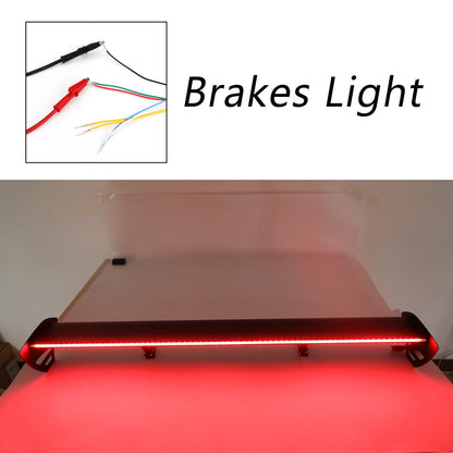 Universal Sedan Spoiler posteriore regolabile in alluminio con alettone da corsa con luce a LED Generico