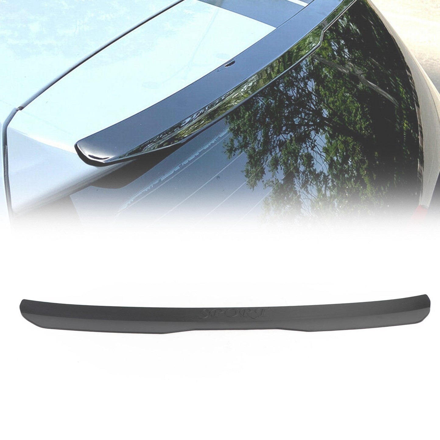 Spoiler posteriore nero per tetto adatto per Volkswagen VW Golf 7 MK7 7.5 GTI R 2014-2018 generico