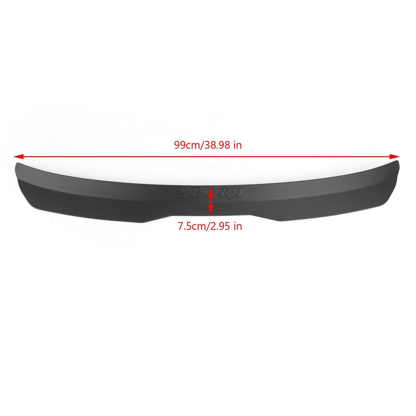 Spoiler posteriore nero per tetto adatto per Volkswagen VW Golf 7 MK7 7.5 GTI R 2014-2018 generico