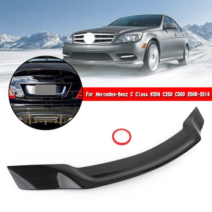 Spoiler per baule a becco d&#39;anatra in fibra di carbonio adatto per Mercedes Benz W204 C250 C300 08-14 generico