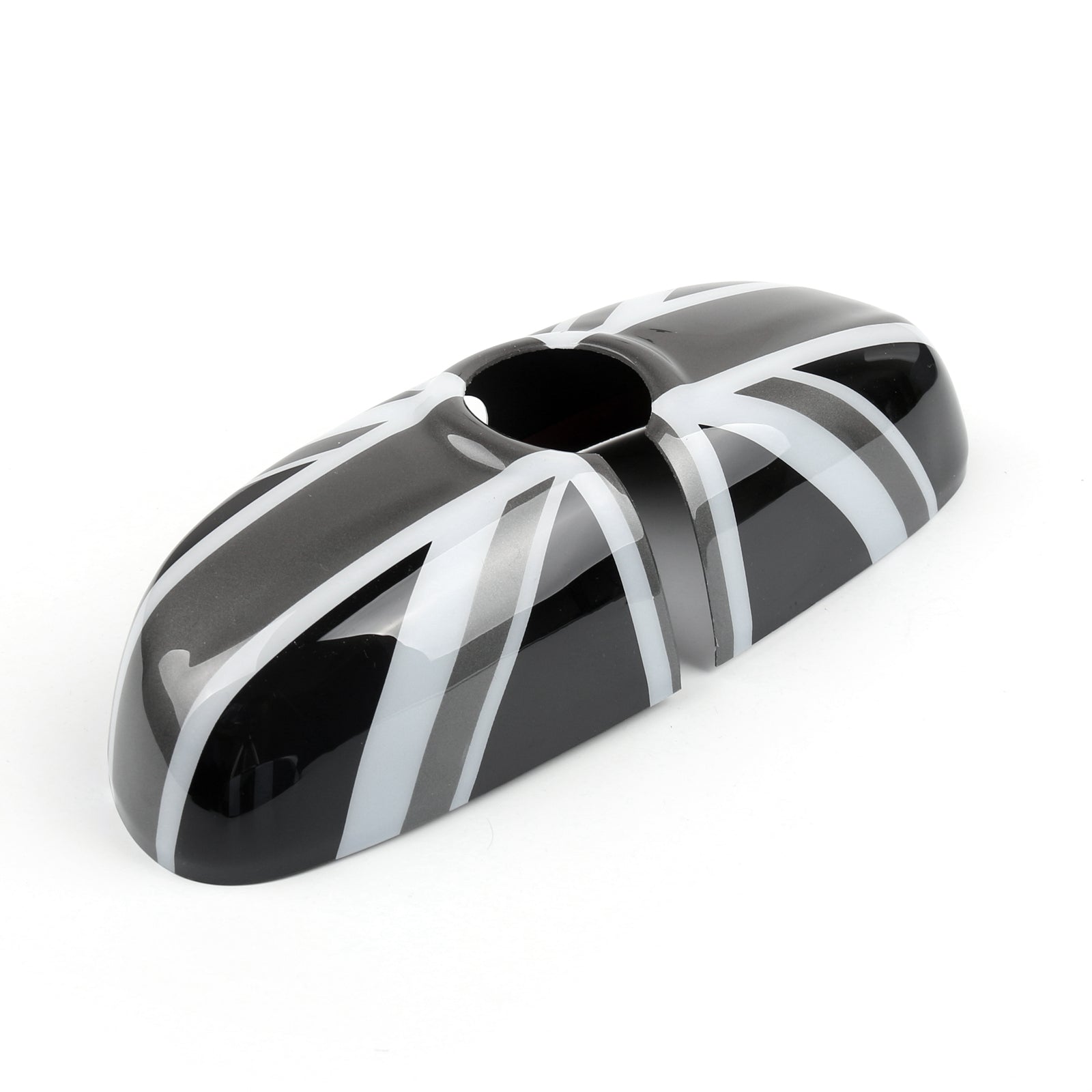 Union Jack Flag Checkered Rear View Mirror Cover Housing For 14 MINI Cooper F56