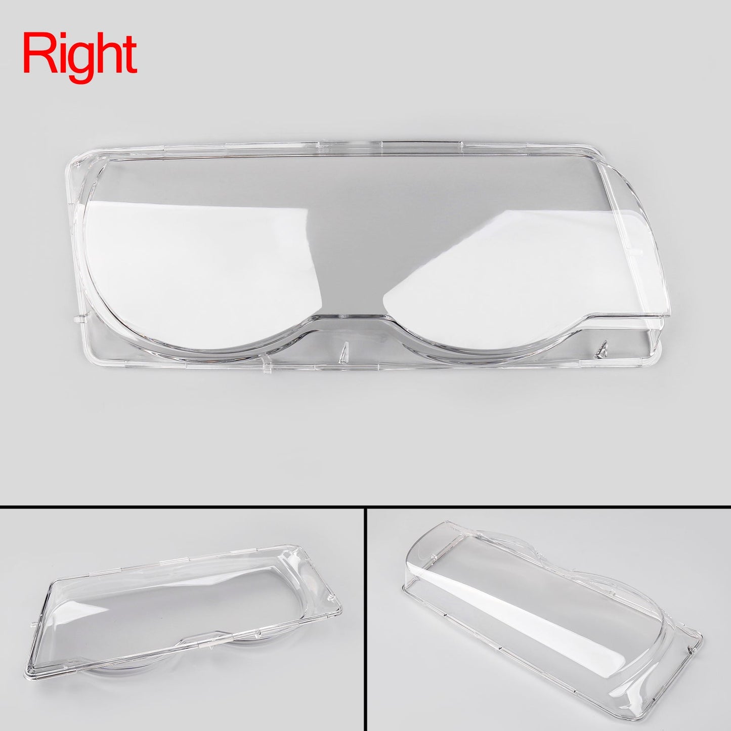 BMW E38 1999-2001 L/R 1PC Car Clear Headlight Headlight Lens Cover Shell