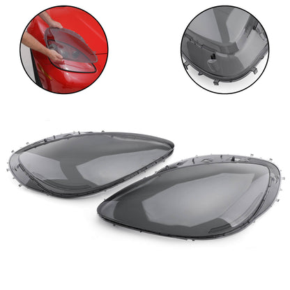 Headlight Replacement Headlight Lens Driver Passenger L+R PAIR Smoke For 05-13 C6 Corvette