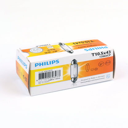 10 pezzi per PHILIPS 12866 C10W Fest T10.5¡Á43 SV8.5 Premium Se?al Vuelta L¨¢mpara