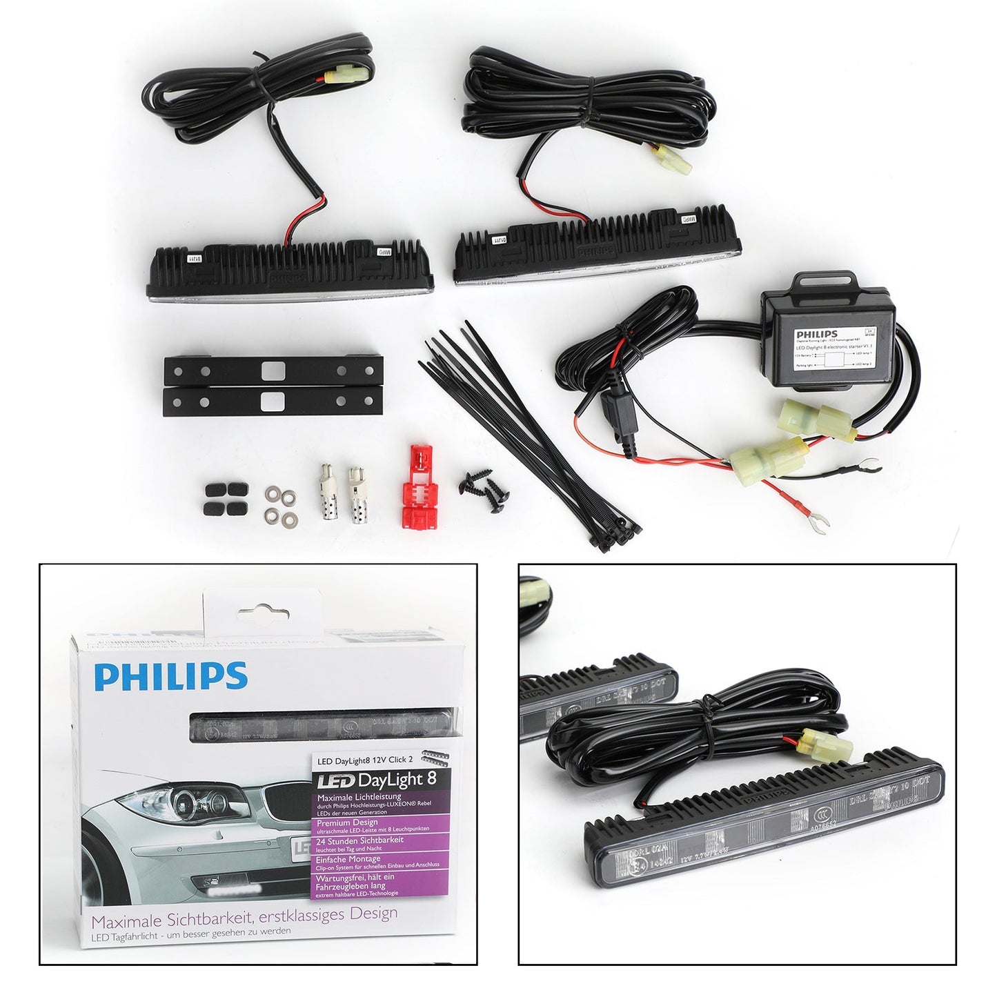 PHILIPS Luxeon LED DayLight 8 Daytime Running Light DRL Light lamp 12824 12V