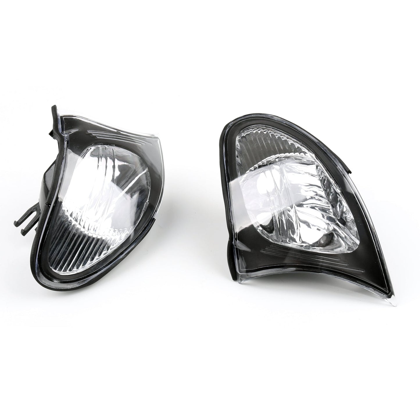 Luci d&#39;angolo Euro - Crystal Clear con finiture fumé per 02-05 BMW E46 3-Series 4Dr Generico